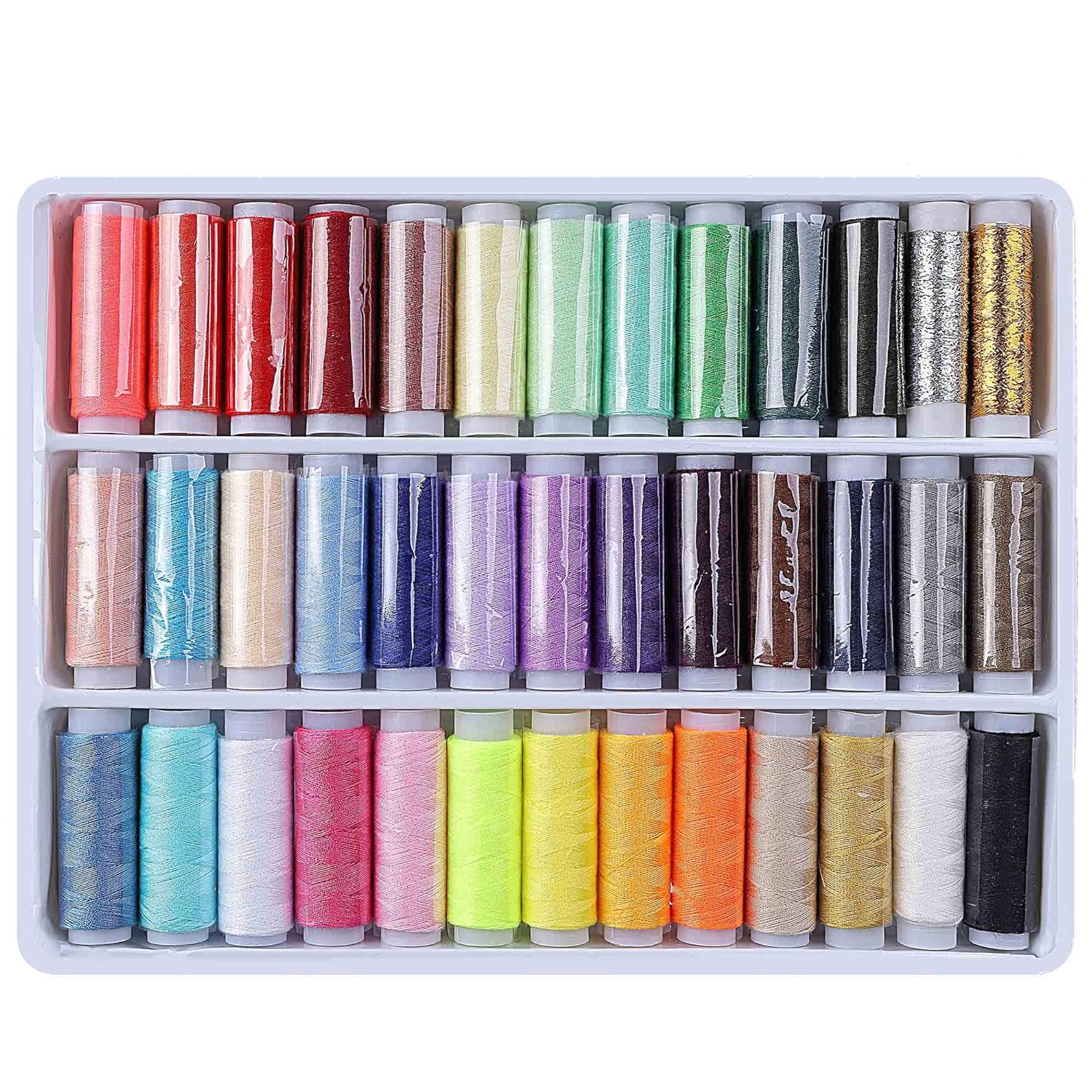 Thread for Sewing, Sewing Spools Colored Polyester Sewing Supplies Kit