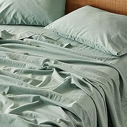 Bedsure Linen Sheets - Queen Size Bed, Blend from