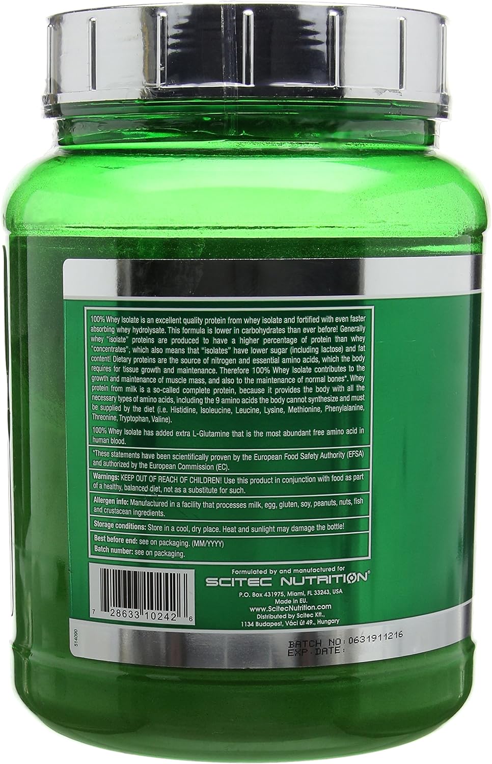 Scitec Nutrition 100% Whey Isolate, Pure Protein Power with BCAAs, Glutamine & Arginine, Sugar & Gluten Free Formula, 700 g - Image 4