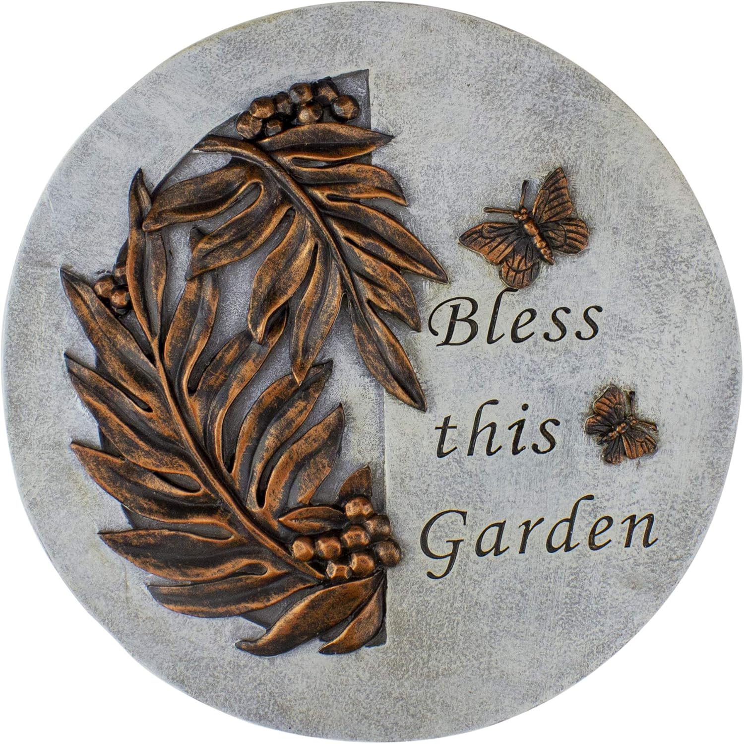 Hardscaping Materials - 9in Round Bless This Garden Religious Garden Stepping Stone