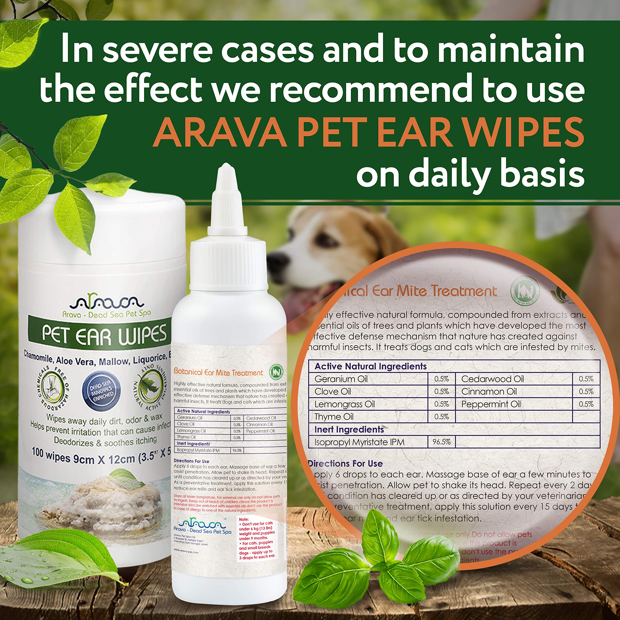 Mua Arava Natural Ear Mite Treatment for Cats and Dogs - Effective Ear ...