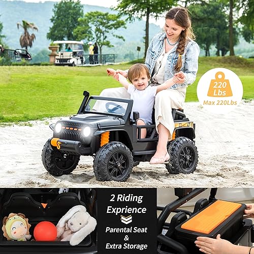 SYPEVIN 24V Seater Power Wheels with Remote Control,2WD Battery