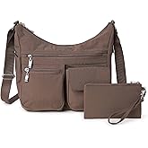 Baggallini womens Everywhere Bagg Crossbody Women 11x9 Lightweight Nylon Hobo Water-resistant Travel Bag W/Rfid