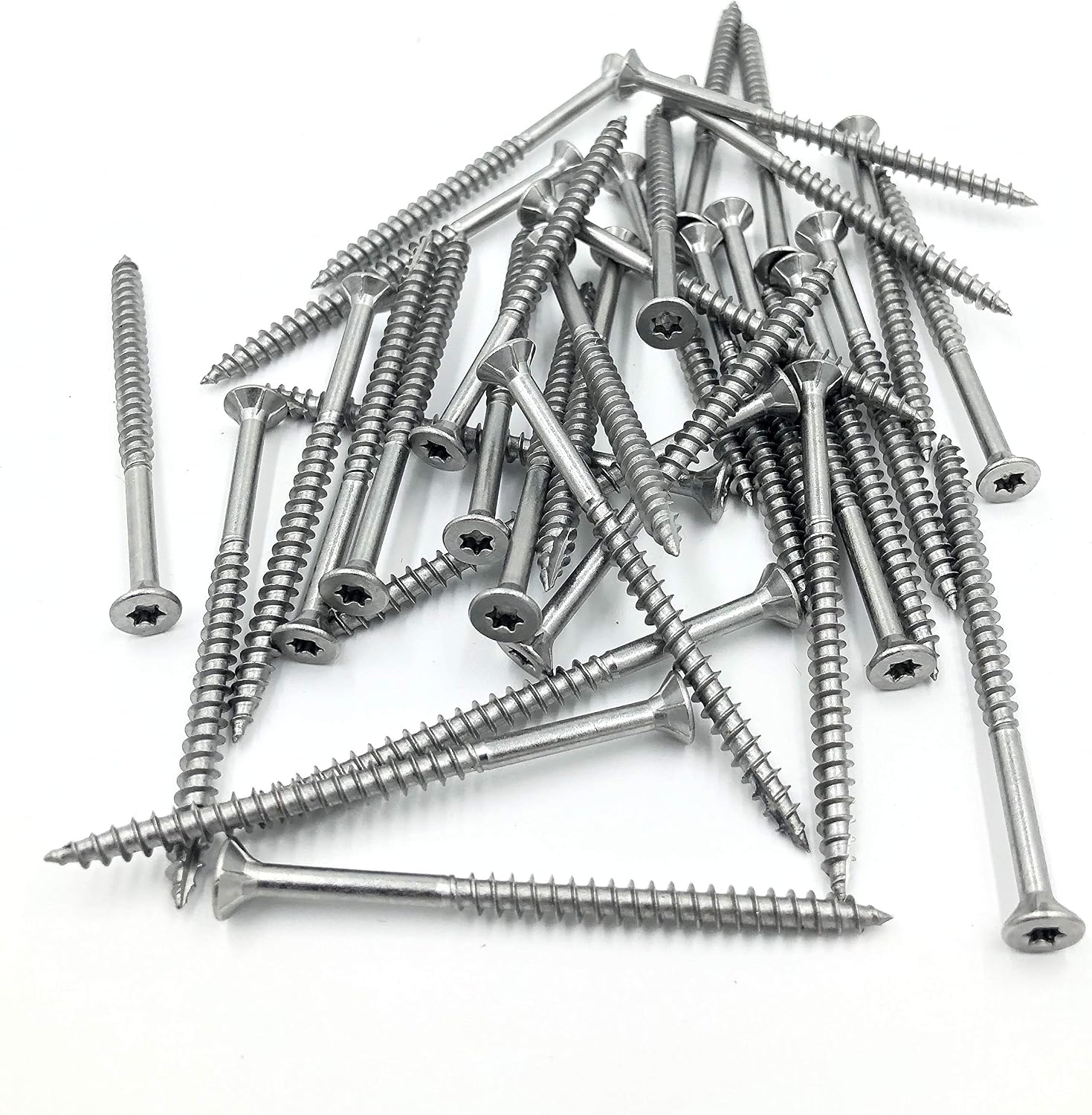 Allen's Trading Co. #10 x 3 Inch 316 Stainless Steel Screws Marine Grade (350 Pack, T25 Star), Silver - Image 4