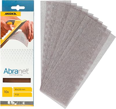 Mirka Abranet Net Sandpaper Strips 80x230 mm P120 10 pcs