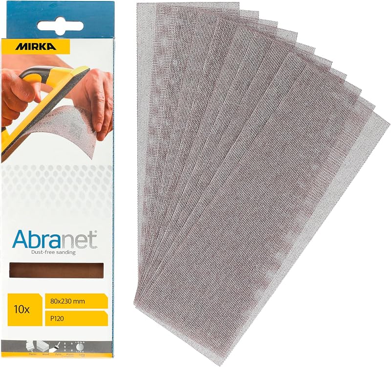 Mirka Abranet Net Sandpaper Strips 80x230 mm P120 10 pcs