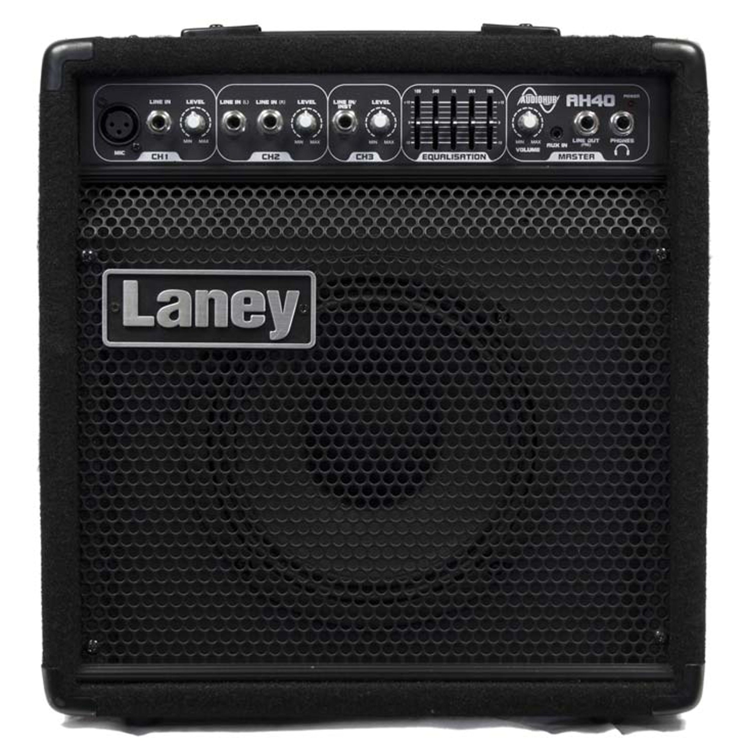 Laney AH40 Multi-Instrument Combo Amplifier – Audiohub Range - 40W 3-Channel Amp with 5-Band EQ, Digital Delay, Kickback Design, Line In/Out, Headphone Out – Ideal for Gigs, Rehearsals & Monitoring