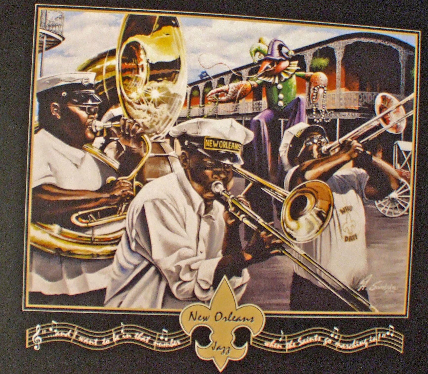 New Orleans Jazz Crawfish Sambola New Orleans Cajun Art