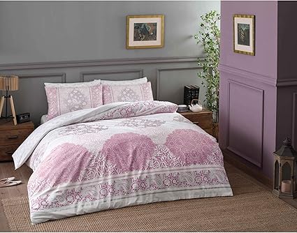 Tac Aryan Parure De Lit 2 Places Avec Housse De Couette 200 X 220 Cm Drap De 240 X 260 Cm Taie D Oreiller 50 X 70 Cm 2 Pieces Amazon Fr Cuisine Maison