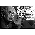 Math Posters Science Posters Albert Einstein Quote Poster | Albert Einstein Poster | Physics Poster | Science Posters for Classrooms | Motivational | Growth Mindset Posters | 18 Inch By 12 Inch | P010