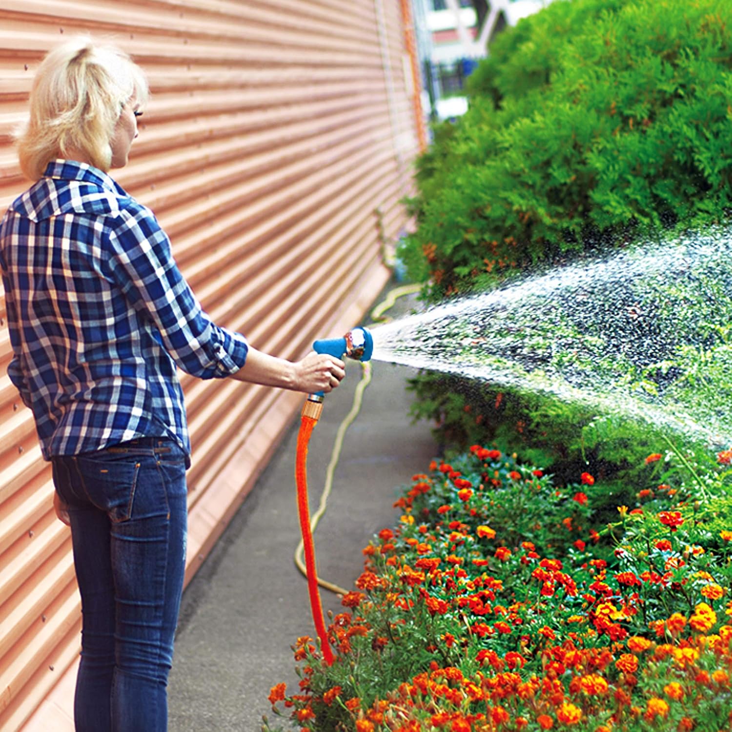 GRÜNTEK King Cobra Expandable Garden Hose Set 75FT (23m), Flexible Hose with 10-Pattern Spray Gun, Latex Core - Image 4