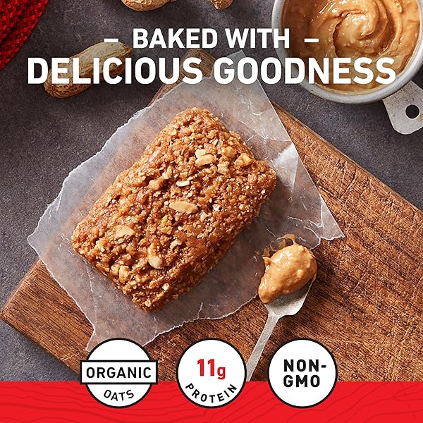 CLIF BAR – PROTEIN BARS – CRUNCHY PEANUT BUTTER – MADE WITH ORGANIC OATS – ENERGY BARS – NON-GMO (15 PACK)