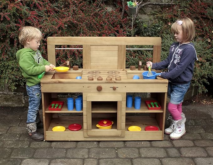 wooden outdoor play kitchen