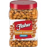 FISHER Snack Honey Roasted Peanuts, 36 oz