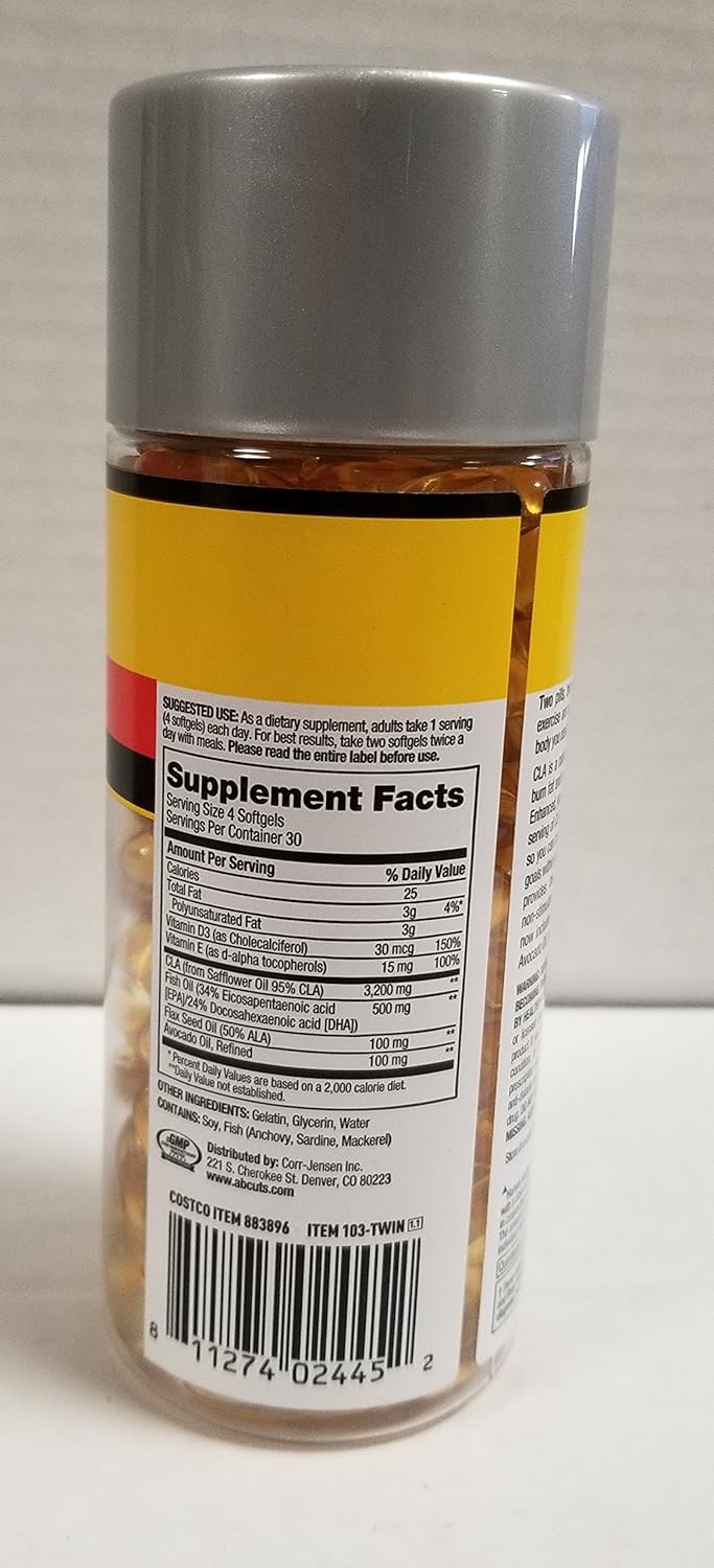 Ab Cuts Enhanced CLA Belly Fat Formula, 120 Softgels: Health & Personal Care