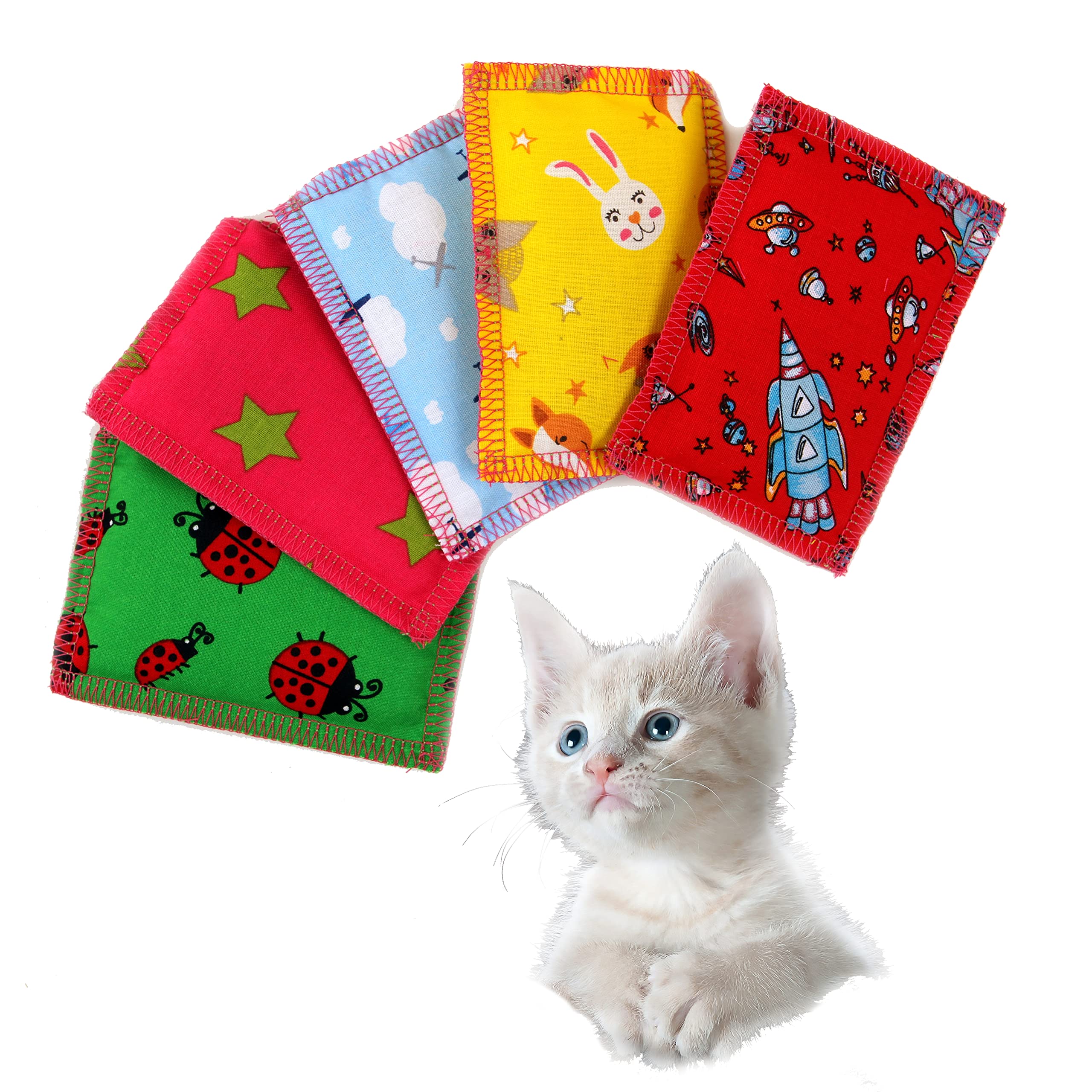 Joli Moulin Premium catnip catnip cat toy cuddle cushion scented cushion Oeko-TEX 100 for the sake of the environment, preservative bag, Catnip 5 pieces for happy cats