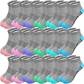 Bemeol Girls Socks 18 Pairs Ankle Socks for Girl Cotton Sports Athletic Low Cut Running Sock for Kids
