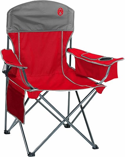 coleman oversized quad chair with cooler pouch