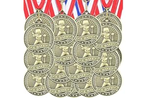 Ferreve Award Medals with Neck Ribbons Sports Awards Medals Softball Golf Baseball Sports Day Favors Prizes for Sports Competitions Party Winner Gift