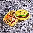 Good Banana Burger Kids Children’s Lunch Box - Leak-Proof, 4-Compartment Bento-Style Kids Lunch Box - Ideal Portion Sizes for Ages 3 to 7 - BPA-Free, Food-Safe Materials (Burger)