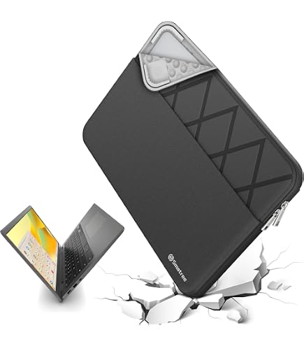 Housse Protection Ordinateur Portable Dell 16" - Cuir Synthétique, Support Intégré, Pour Modèles Pro/Max/Plus - 9