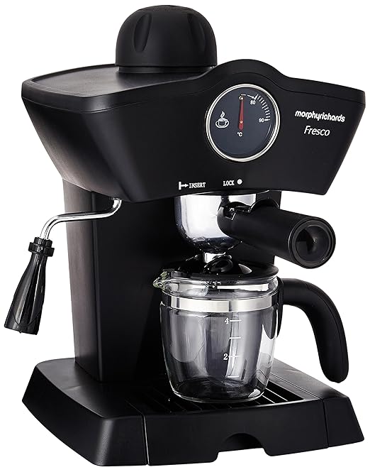 Morphy Richards Fresco 800-Watt 4-Cups Espresso Coffee Maker (Black)