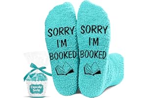 VICRAZY Book Lovers Gifts, Funny Reading Socks for Book Lovers, Cute Gifts for Readers Women, Ideal gifts Socks For Reader