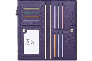 Tipmile Ultra Slim Wallet for Women Bifold Leather Ladies Wallet RFID Wallet Women RFID Blocking Credit Card Holder for Women