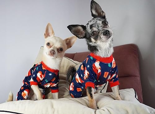 Fitwarm Gnome Dog Christmas Pajamas, Dog Winter Clothes for Small