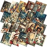 Ganeen 60 Pcs 10 x 10 Inch Vintage Christmas