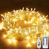 LITYBY Fairy Lights USB Powered 13m 120 LEDs Warm White IP65 Remote view 1