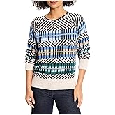NIC+Zoe Womens Graphic Stripe Sweater
