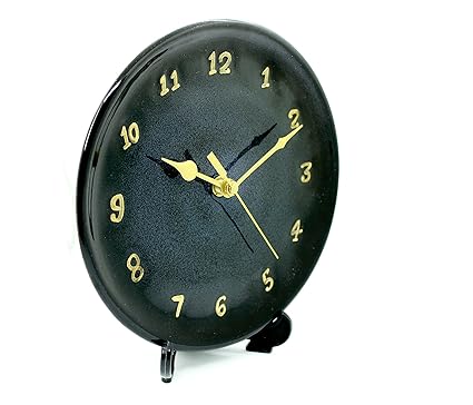 Clay Things Ceramic Wall Clock (Midnight Blue) with Stand