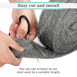 30FT Steel Wool Fill Fabric Roll, Coarse Wire Wool