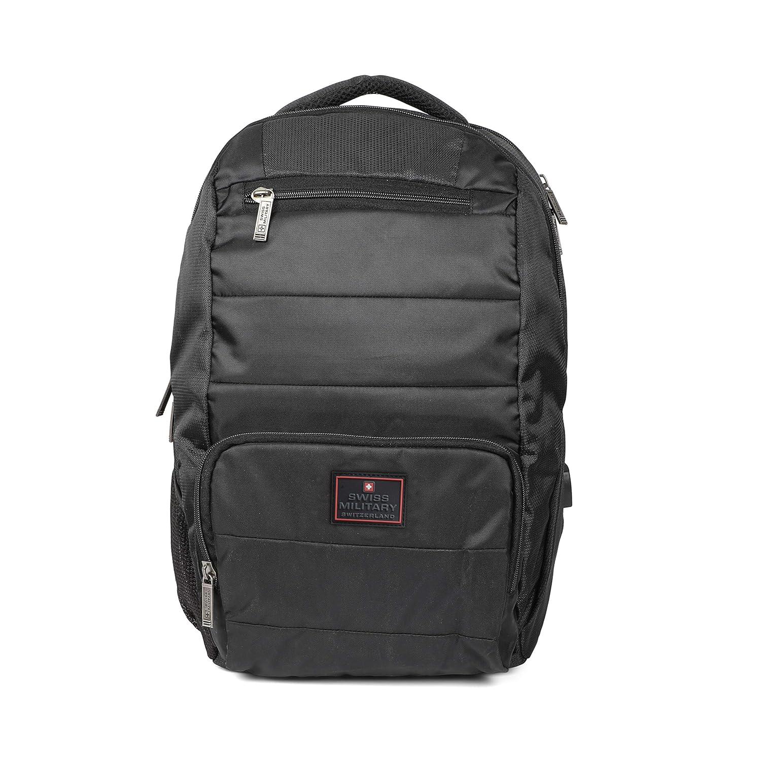 swiss military polyester 25 ltrs black laptop backpack