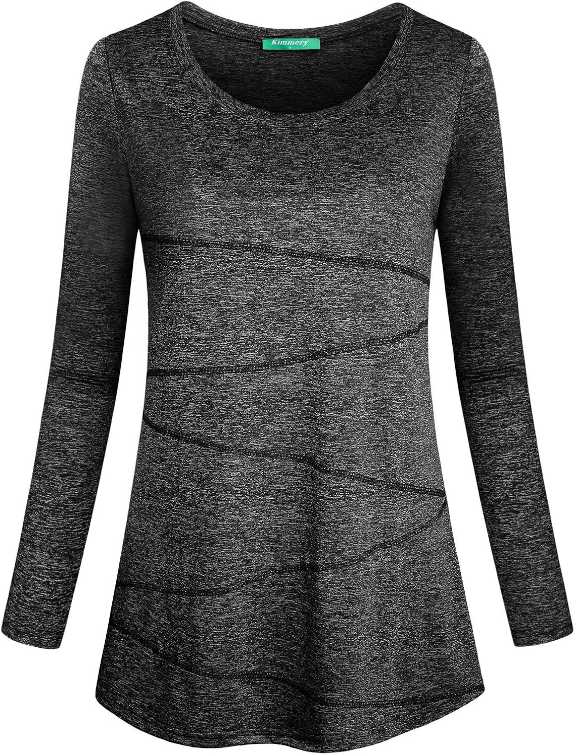 Kimmery Women's Yoga Tops Long Sleeve Round Neck Loose Fitting Athletic Shirt