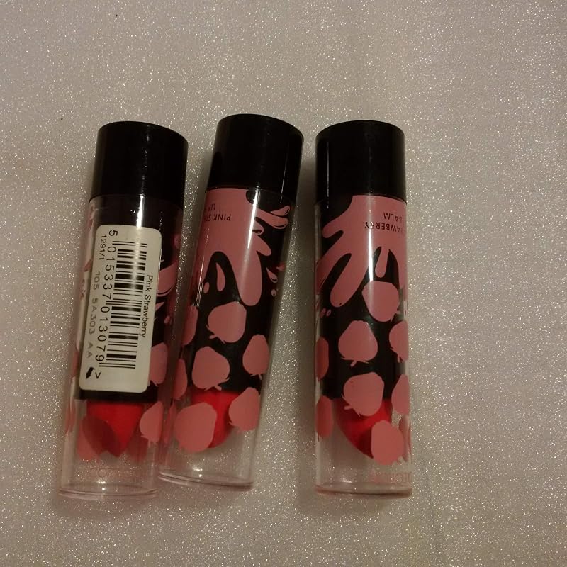 Collection Mardi Gras Lip Balm Strawberry Green Apple Orange Flavors 3 Pack