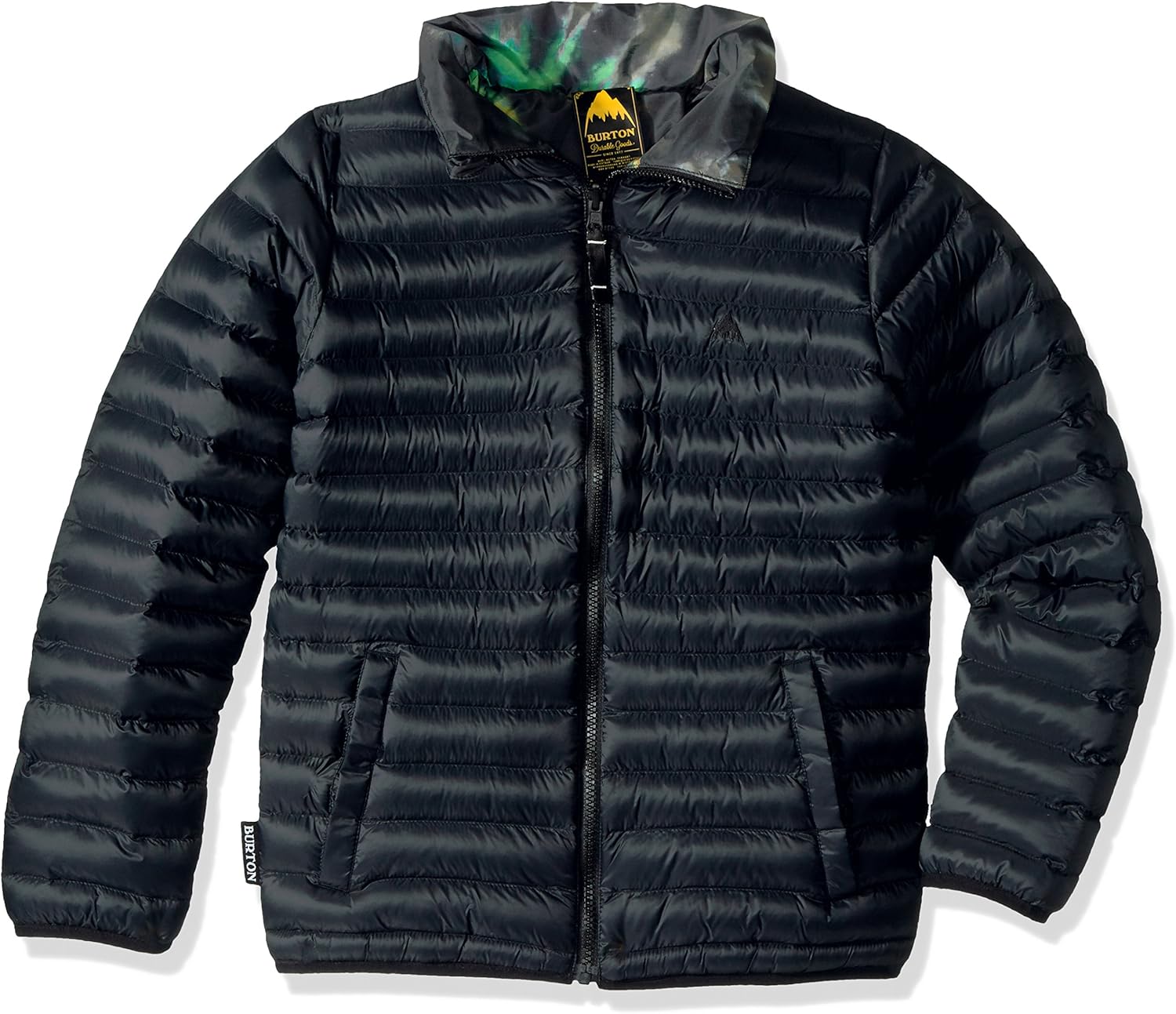 Burton Youth Flex Puffy Jacket, True Black/Camo Munjeet, XLarge