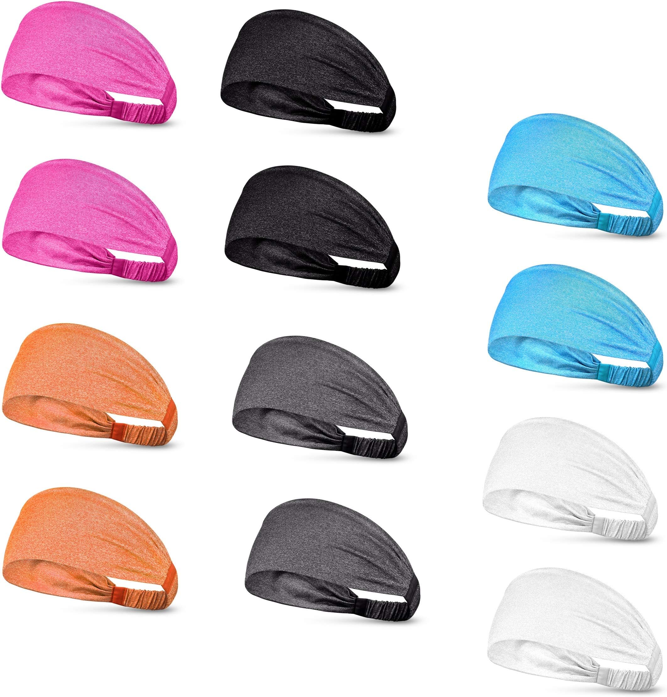 ETCBUYS Sports Fitness Headband - Athletic Women’s Headband and Work-Out Head Wrap Sweatband for Yoga, Fashion, Basketball, Running, Girls