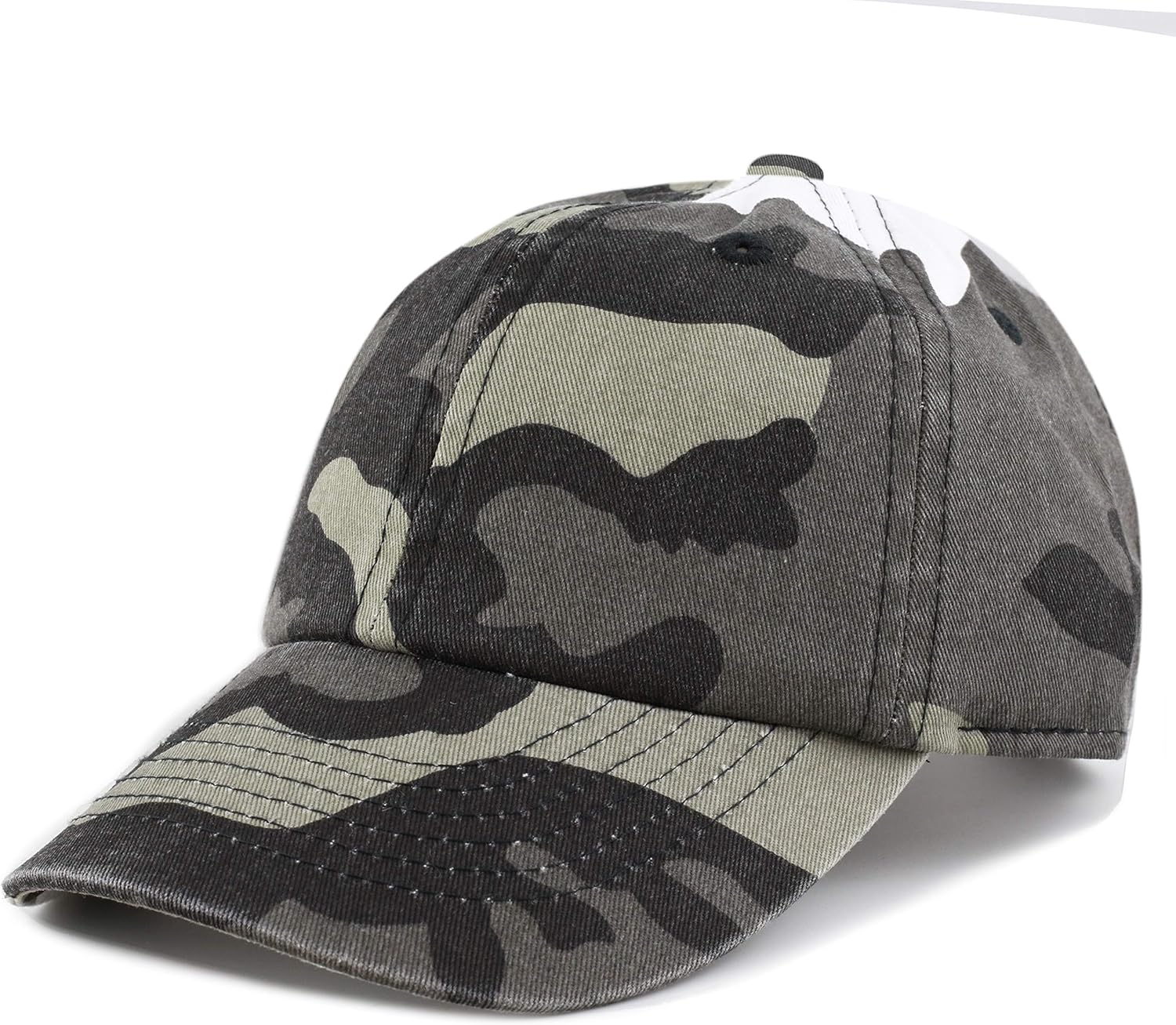 The Hat Depot Kids Washed Low Profile Cotton & Denim & Tie Dye Plain Baseball Cap Hat: Clothing