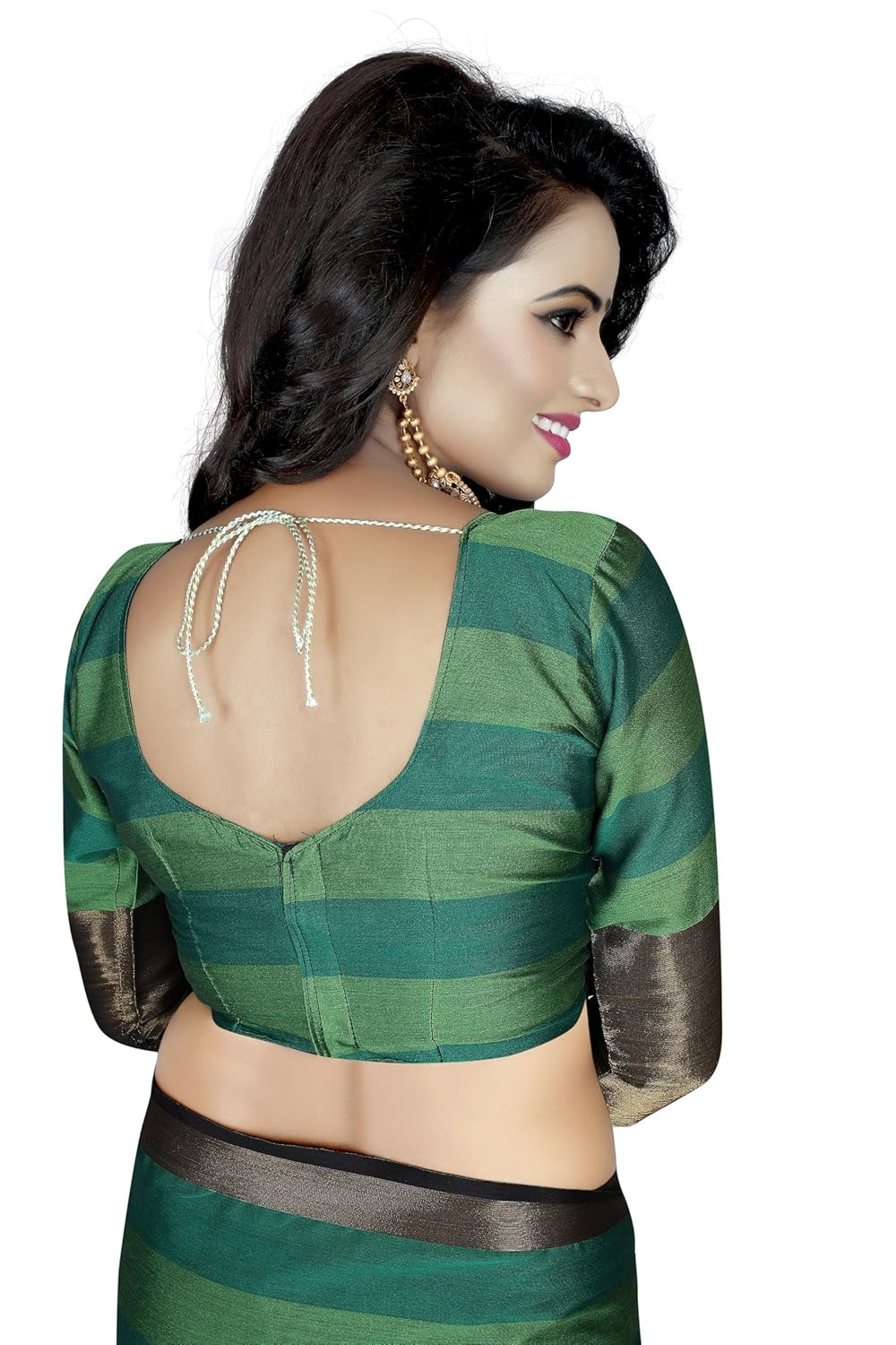 perfectblue cotton silk saree with blouse piece