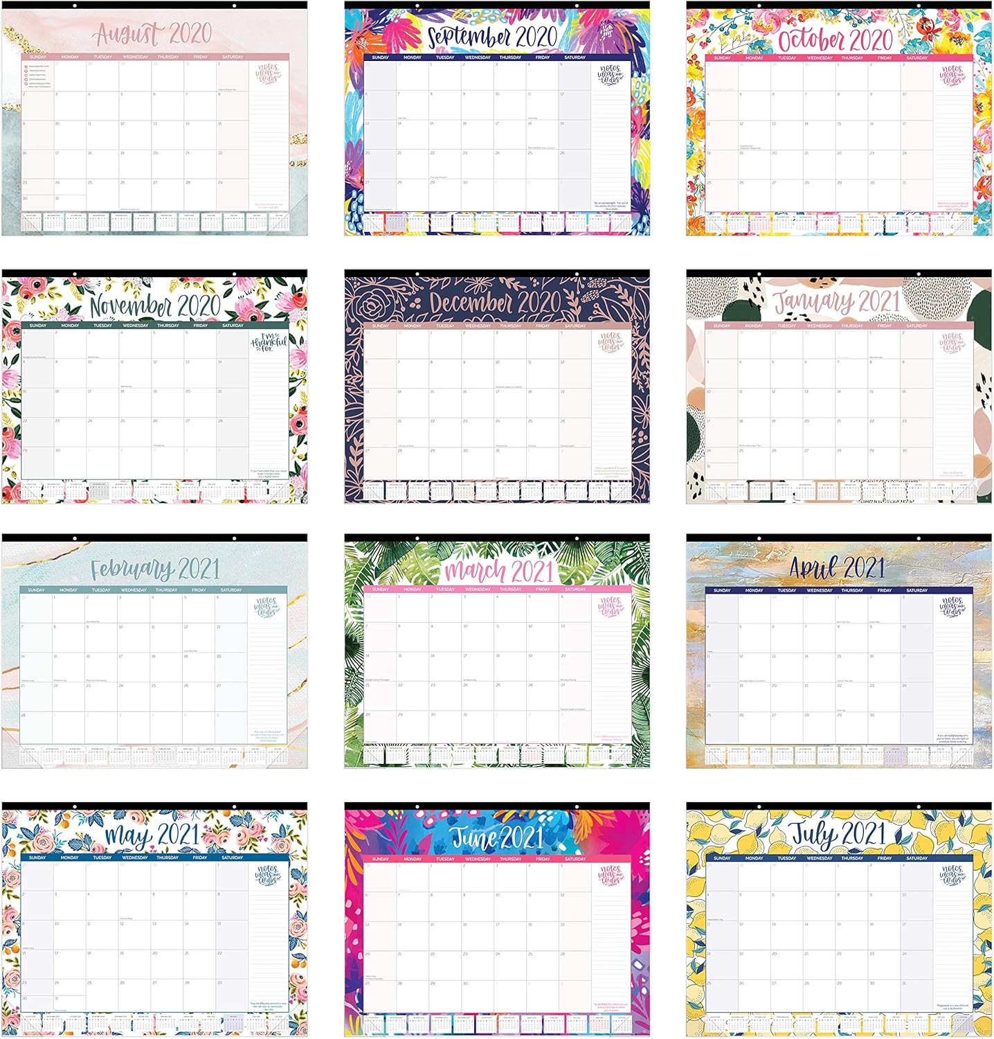 Academic 21 Planners Daily Bloom Year Multicolor Blotter Desktop Or Hanging 16 X 21 Large 21 July August Pad Calendar Monthly Desk Wall Desk Pads Blotters New Products Novelty Items Www Klevering Com Academic 21 Planners Daily Bloom Year Multicolor Blotter Desktop Or Hanging 16 X 21 Large 21 July August Pad Calendar Monthly Desk Wall Desk Pads Blotters New Products Novelty Items Www Klevering Com