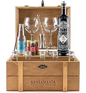 Cofre Gin Tonic Premium - SANTAMANIA Craft Gin: Amazon.es: Alimentación y bebidas