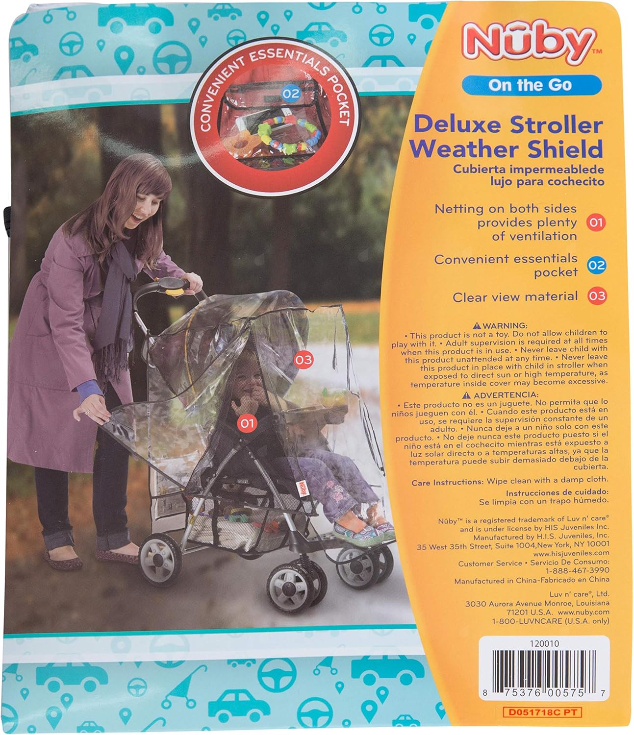 nuby stroller weather shield