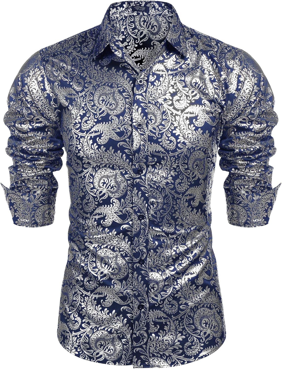 COOFANDY Men's Luxury Design Shirts Floral Dress Shirt Casual Button Down Shirts at  Men’s Clothing store