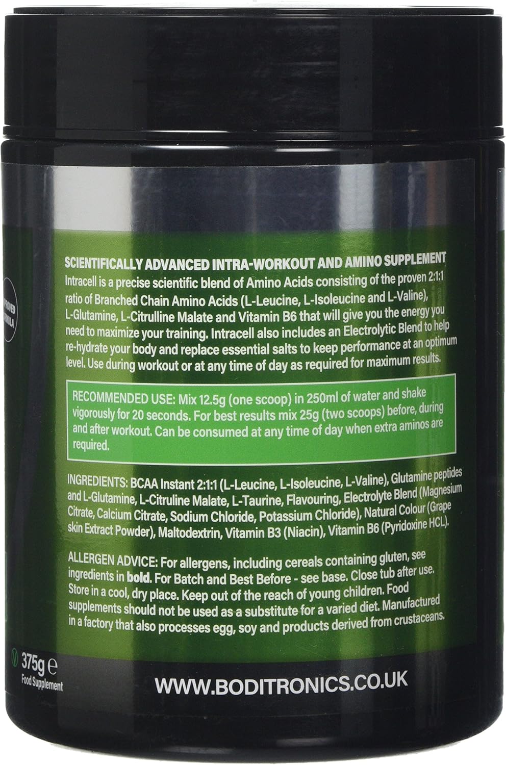 Boditronics BCAA Intracell Xtra, Branched Chain Amino Acid Supplement with Vitamin B6 & B3, Immune Booster, Electrolytes - Image 3
