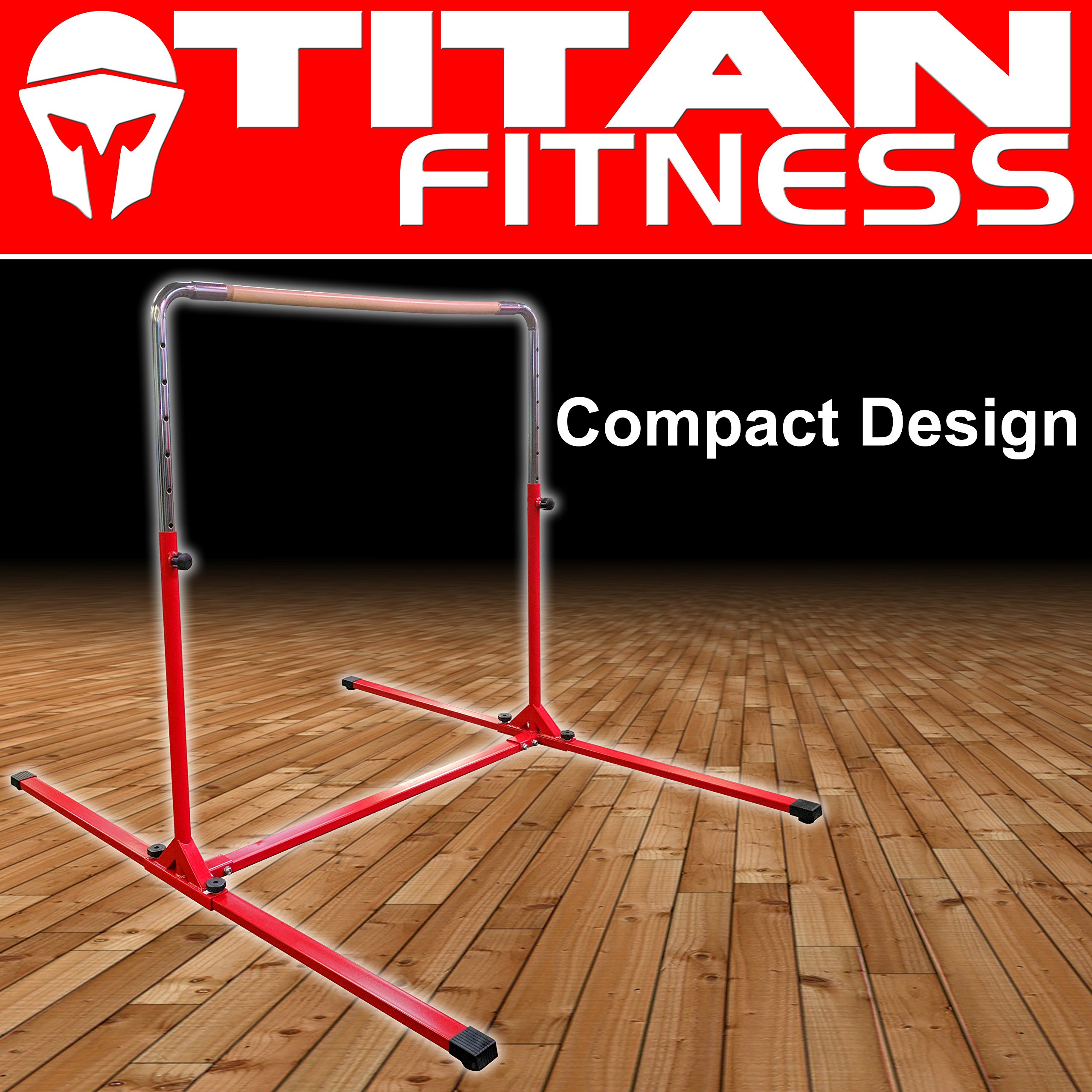 Titan Fitness Adjustable Jr. Kip Bar, Horizontal Bar, Gymnastics