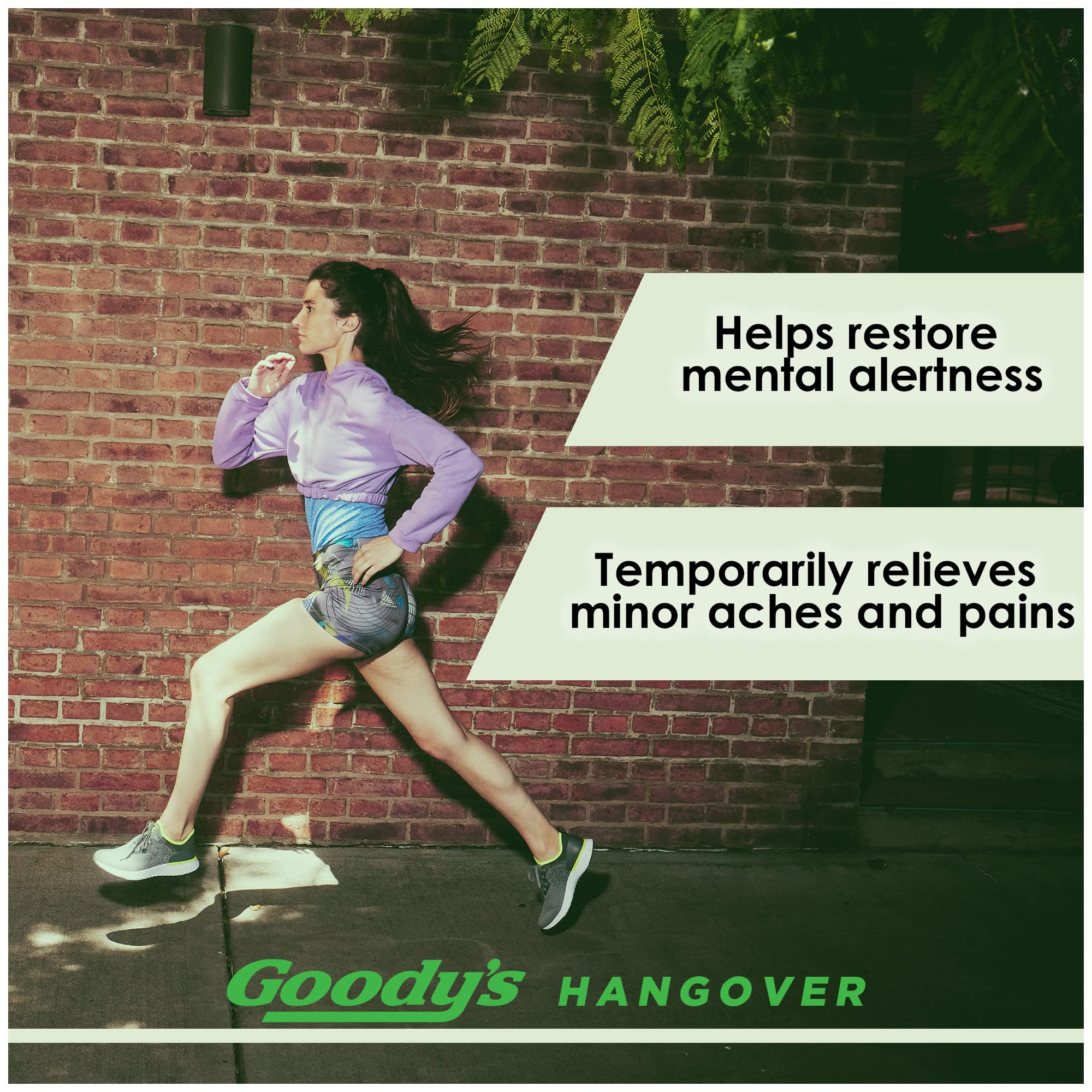 Goody's Hangover Relief Powder, Dual Action Fast Headache Pain Relief with Aspirin and Caffeine, Berry Citrus Flavor, 16 Count
