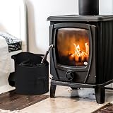 Relaxdays Pellet Bucket Set 3 Metal Fireplace Coal Container Black 21-30cm view 5
