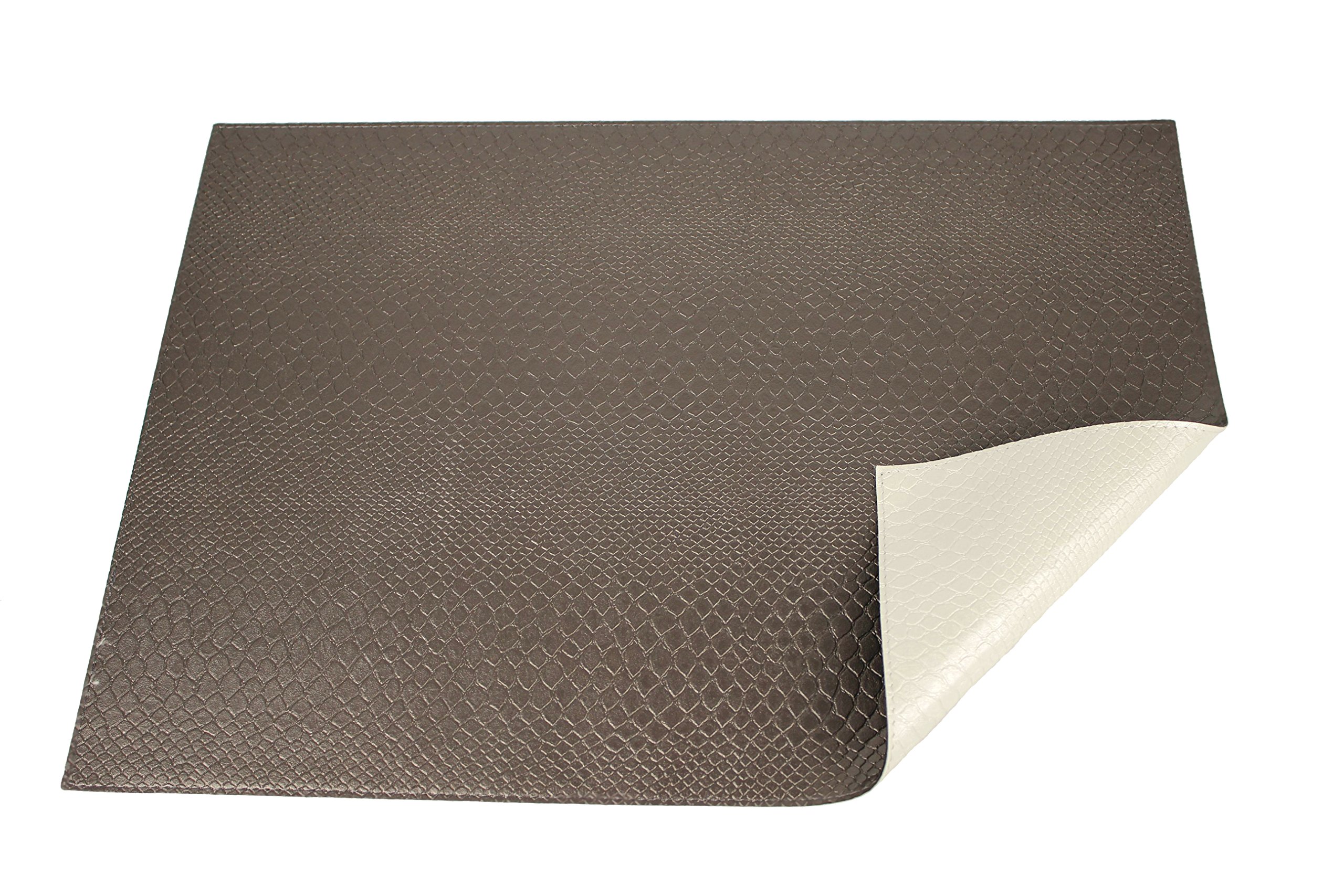 SIGNATURE HOME COLLECTION AP-104-A10/A12 place mats, synthetic leather, cream, taupe, dimensions: 45 cm x 33 cm x 0.2 cm, 6 pieces